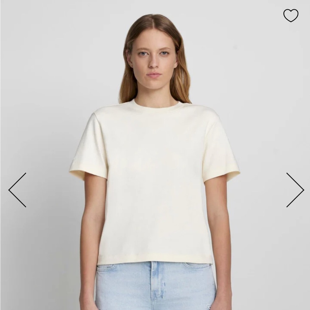 7 For All Mankind 100% Cotton Women's Basic Everyday Crewneck Tee T-Shirt Large